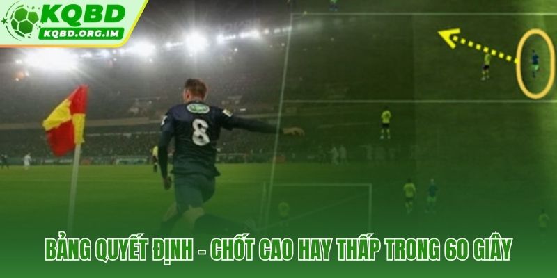 Tổ hợp ba chỉ số live cho quyết định tài xỉu phạt góc trong 60 giây