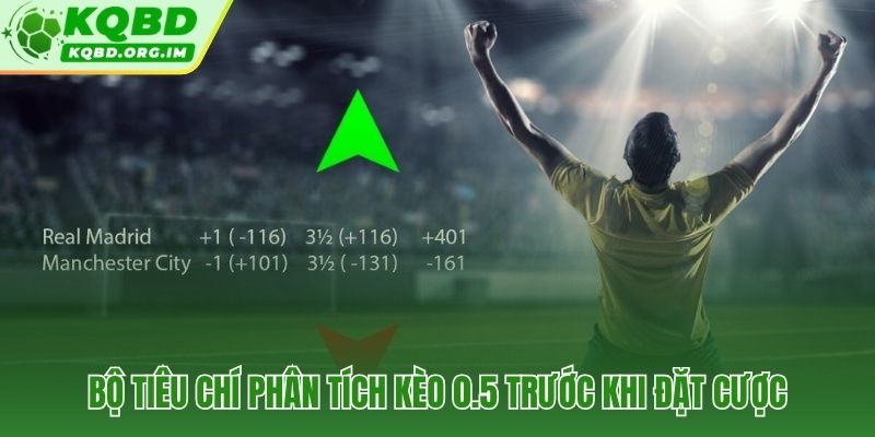 Năm tiêu chí then chốt sàng lọc kèo chấp 0.5 trước giờ bóng lăn